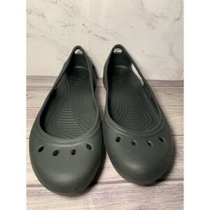 Crocs Kadee Slip On Ballet Flats Sandals Shoes Slingback Black Womens Size 9‎